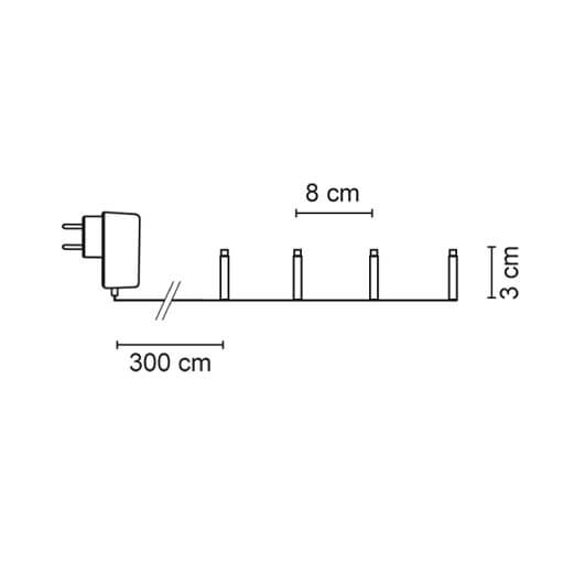 LED-Minilichterkette, 40 warmweie LEDs Bild 3