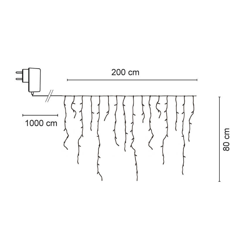 LED-Minilichtervorhang, 152 weie LEDs Bild 4