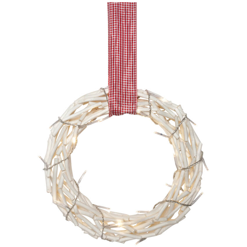 LED-Trkranz, 30 warmweie LEDs,  300