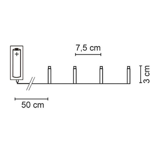 LED-Minilichterkette, 48 warmweie LEDs Bild 3