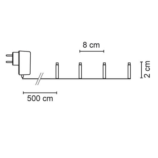 LED-Minilichterkette, 40 purpurfarbene LEDs Bild 3