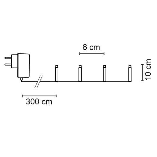 LED-Minilichterkette, goldene Deko, 20 warmweie LEDs Bild 3