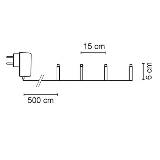 LED-Minilichterkette, Holografiequadrate, 10 warmweie LEDs Bild 3