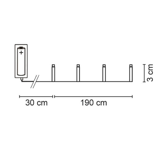 LED-Minilichterkette, SNSTJRNA, 20 warmweie LEDs Bild 3