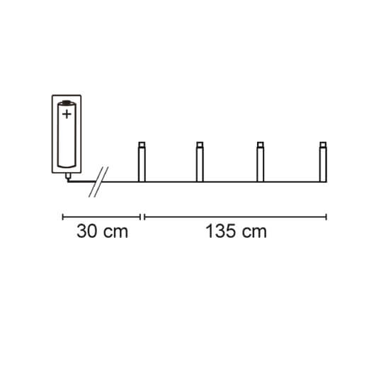 LED-Minilichterkette, Holzsterne, 10 warmweie LEDs, batteriebetrieben Bild 3