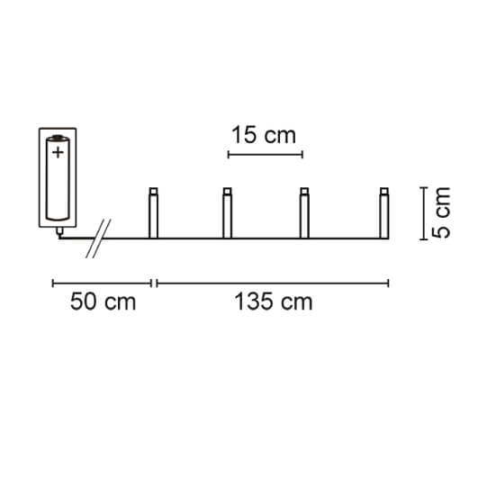 LED-Minilichterkette, GINGERBREAD, silberne Backfrmchen, 10 warmweie LEDs, batteriebetrieben Bild 3