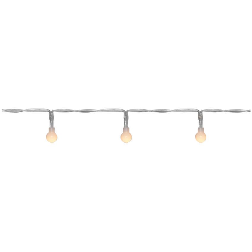 LED-Minilichterkette, 10 warmweie LEDs, weie Kugeln Bild 2