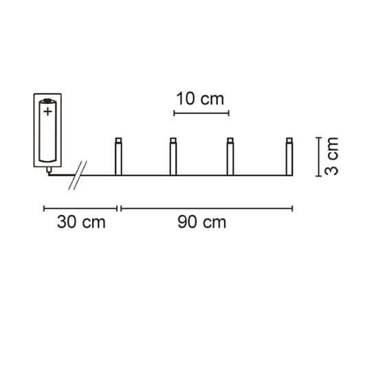 LED-Minilichterkette, 10 RGB-LEDs mit Funktionen, weie Kugeln Bild 3