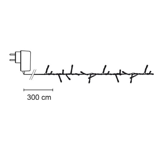 LED-Lichterkette, Cluster extrawarmweie LEDs Bild 3