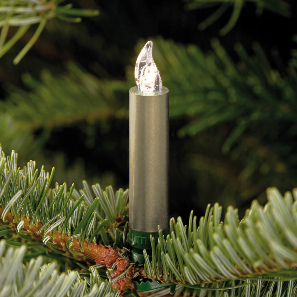 kabellose Kerzen, LUMIX SUPERLIGHT MINI, Basis-Set, 12 Stck, superhelle warmweie LEDs, cashmerefarben