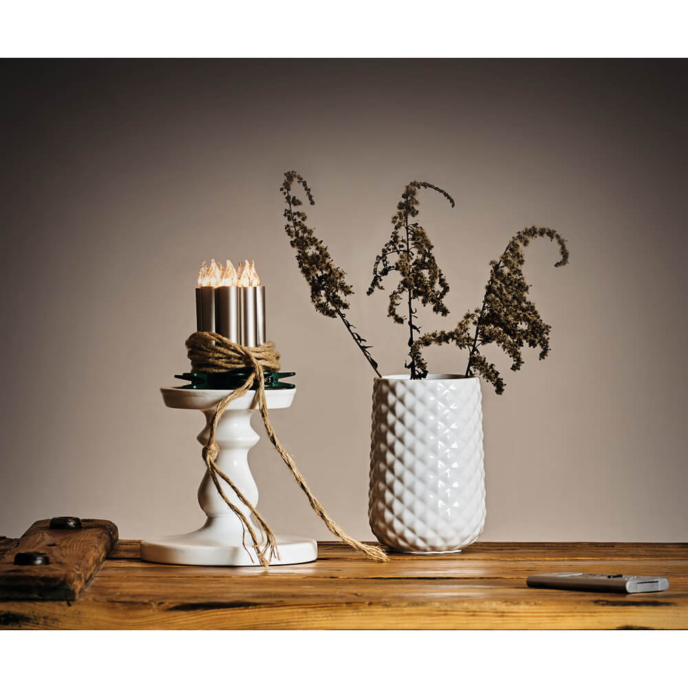 kabellose Kerzen, LUMIX SUPERLIGHT MINI, Basis-Set, 12 Stck, superhelle warmweie LEDs, cashmerefarben Bild 4