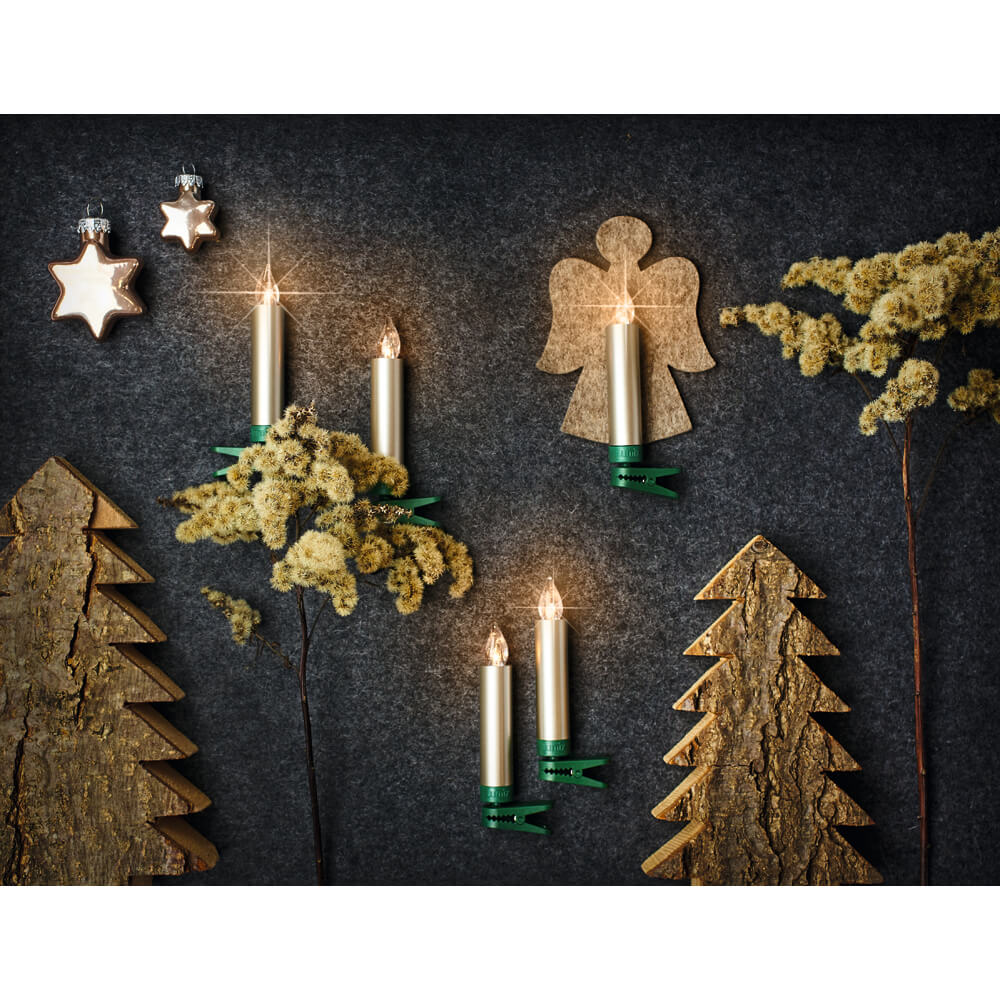 kabellose Kerzen, LUMIX SUPERLIGHT MINI, Erweiterungs-Set, 6 Stck, superhelle warmweie LEDs, cashmerefarben Bild 4