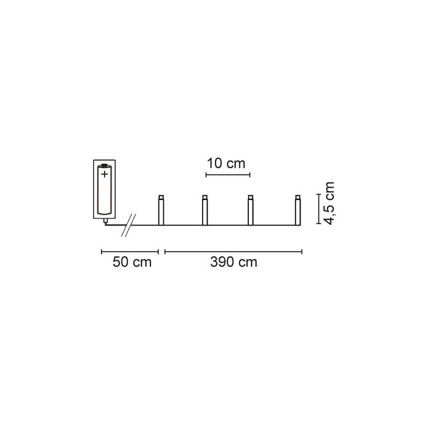 LED-Minilichterkette,  40 warmweie LEDs Bild 3