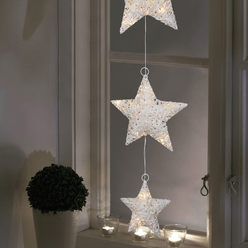 LED-Fensterbild Sterne, 20 warmweie LEDs,  150/200/250 Bild 2