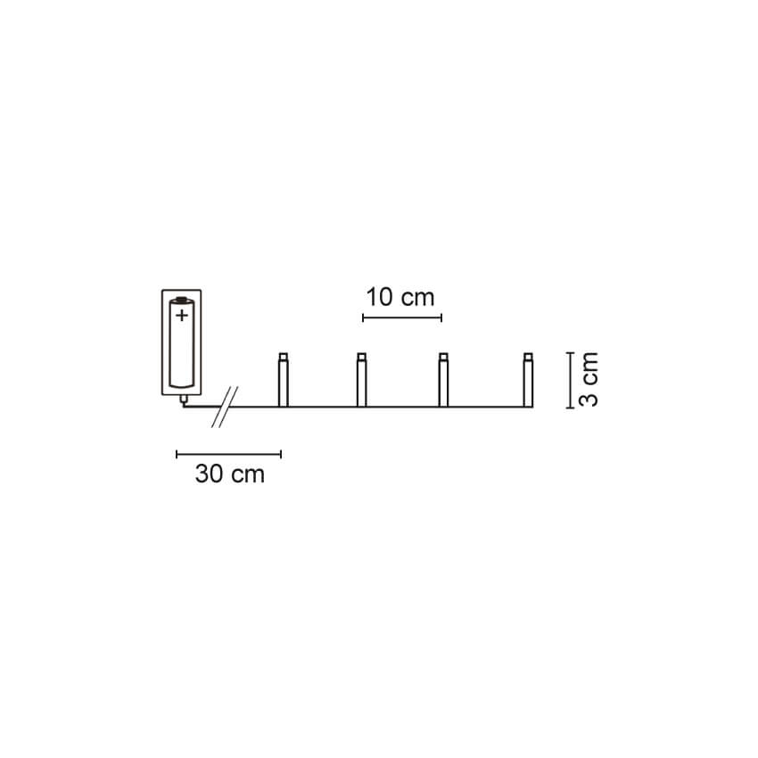 LED-Minilichterkette, 20 warmweie LEDs, weie Kugeln Bild 3