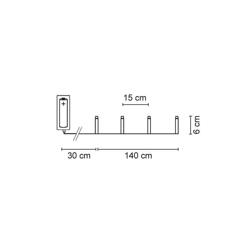 LED-Minilichterkette,  10 warmweie LEDs Bild 3