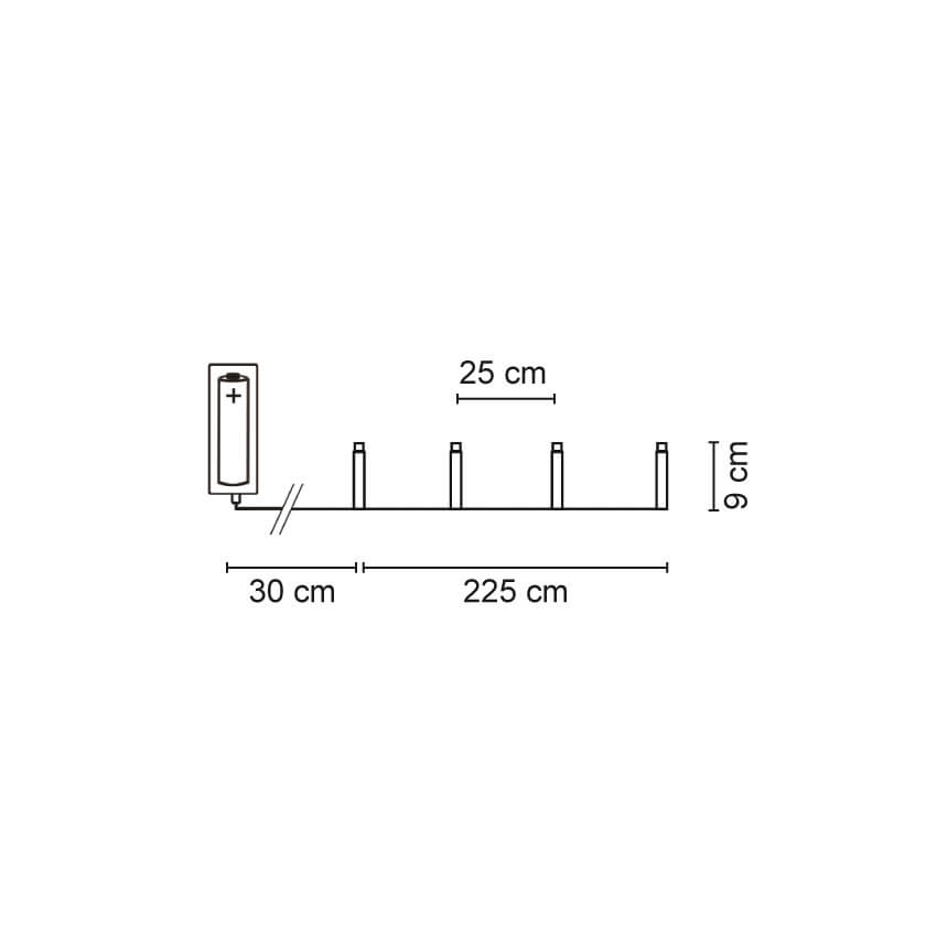 LED-Minilichterkette, 10 warmweie LEDs, Papierkugeln wei/grau/ schwarz Bild 3