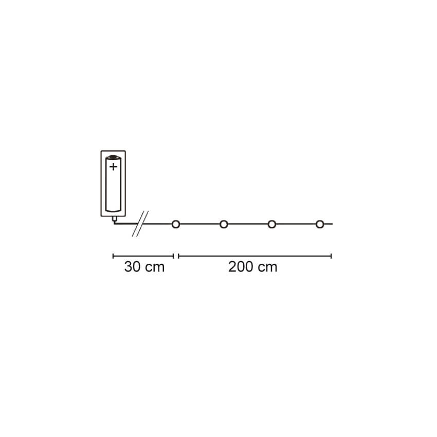 LED-Minilichterkette, 40 warmweie LEDs Bild 3