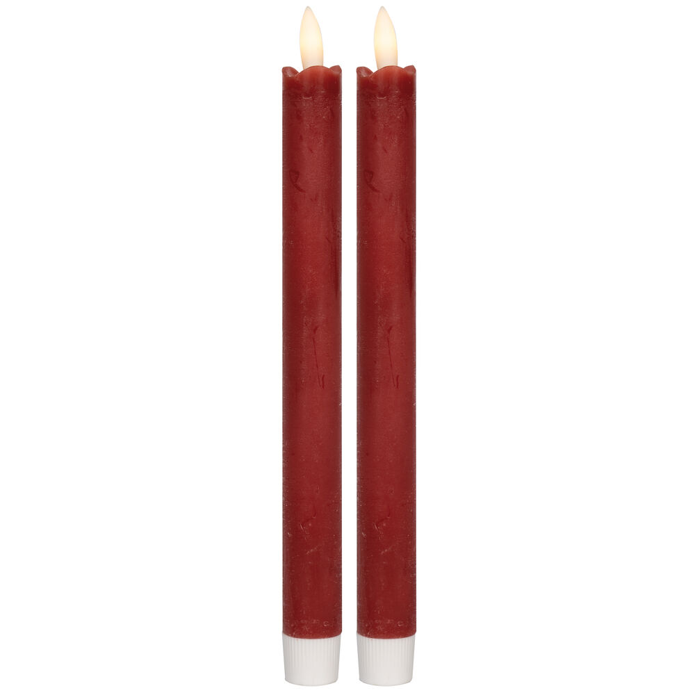 LED-Echtwachskerzen, FLAMME ANTIQUE, 1 warmweie flackernde LED, 2er-Set Bild 2