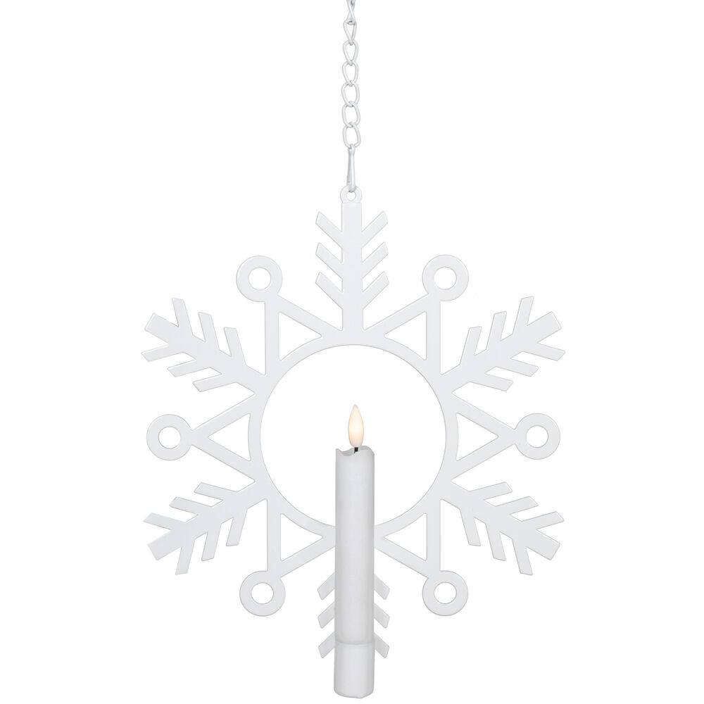 Fensterbild, FLAMME SNOW, 1 warmweie flackernde LED Bild 2