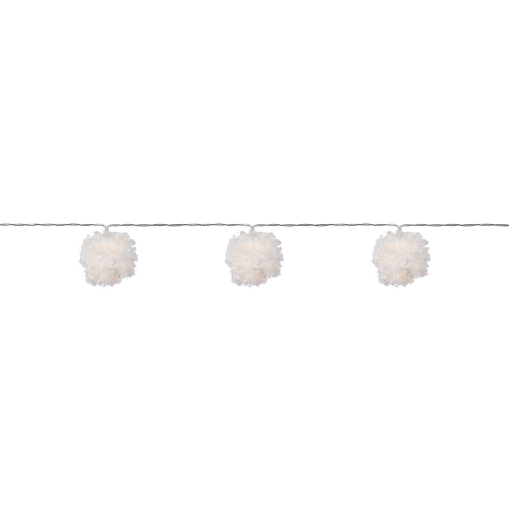 LED-Minilichterkette, 10 warmweie LEDs, Pompomblle Bild 2