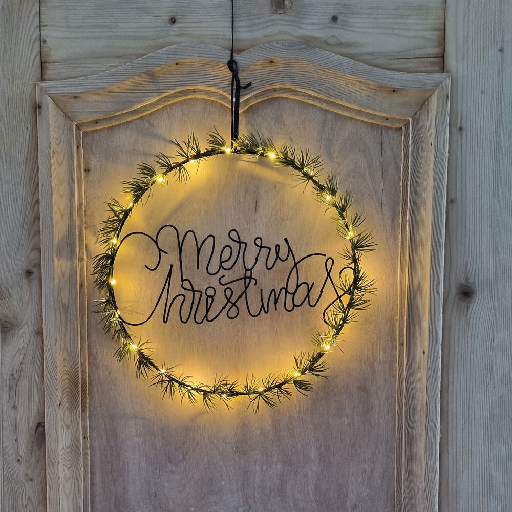 LED-Ring, Merry Christmas, 20 warmweie LEDs Bild 2