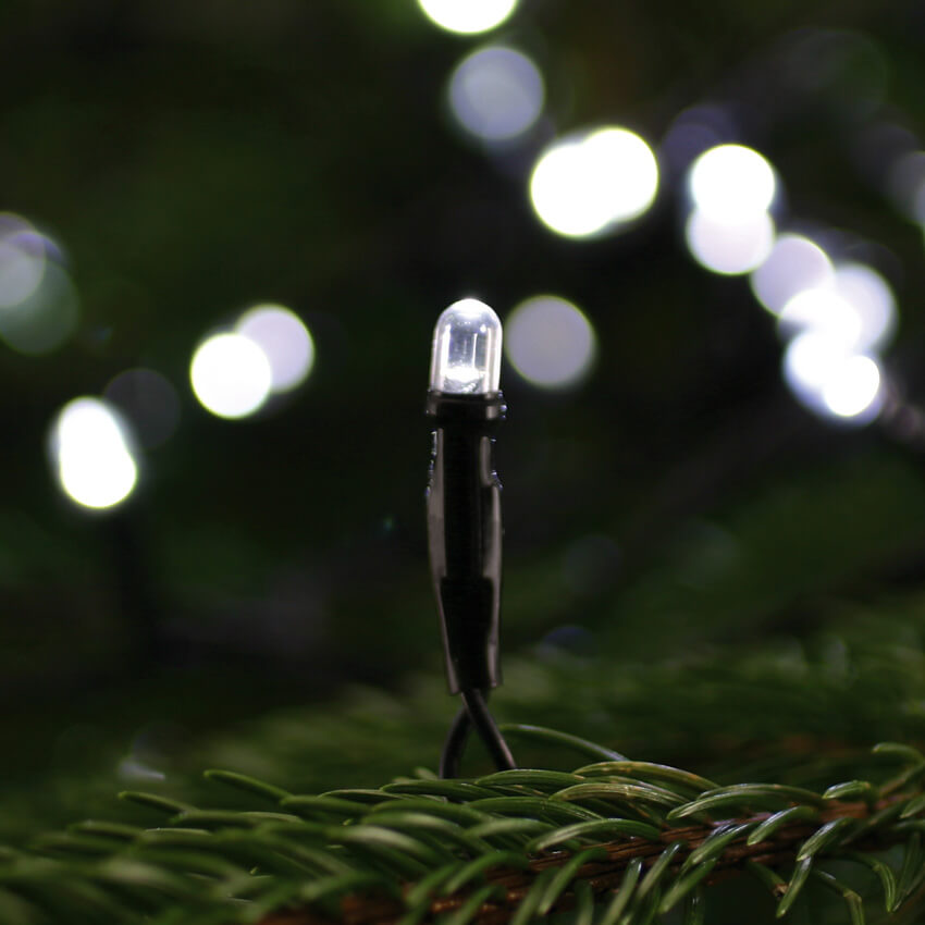 LED-Minilichterkette, weie LEDs, IP44