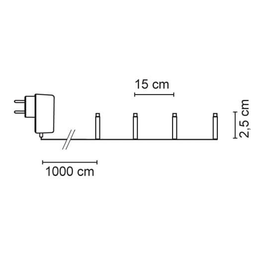 LED-Minilichterkette, weie LEDs, IP44 Bild 3