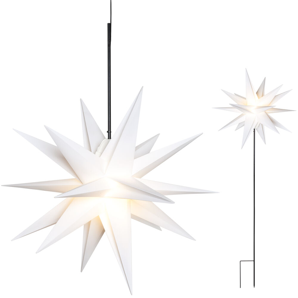 Weihnachtsstern, warmweie LED, mit Erdspie,  550 Bild 2