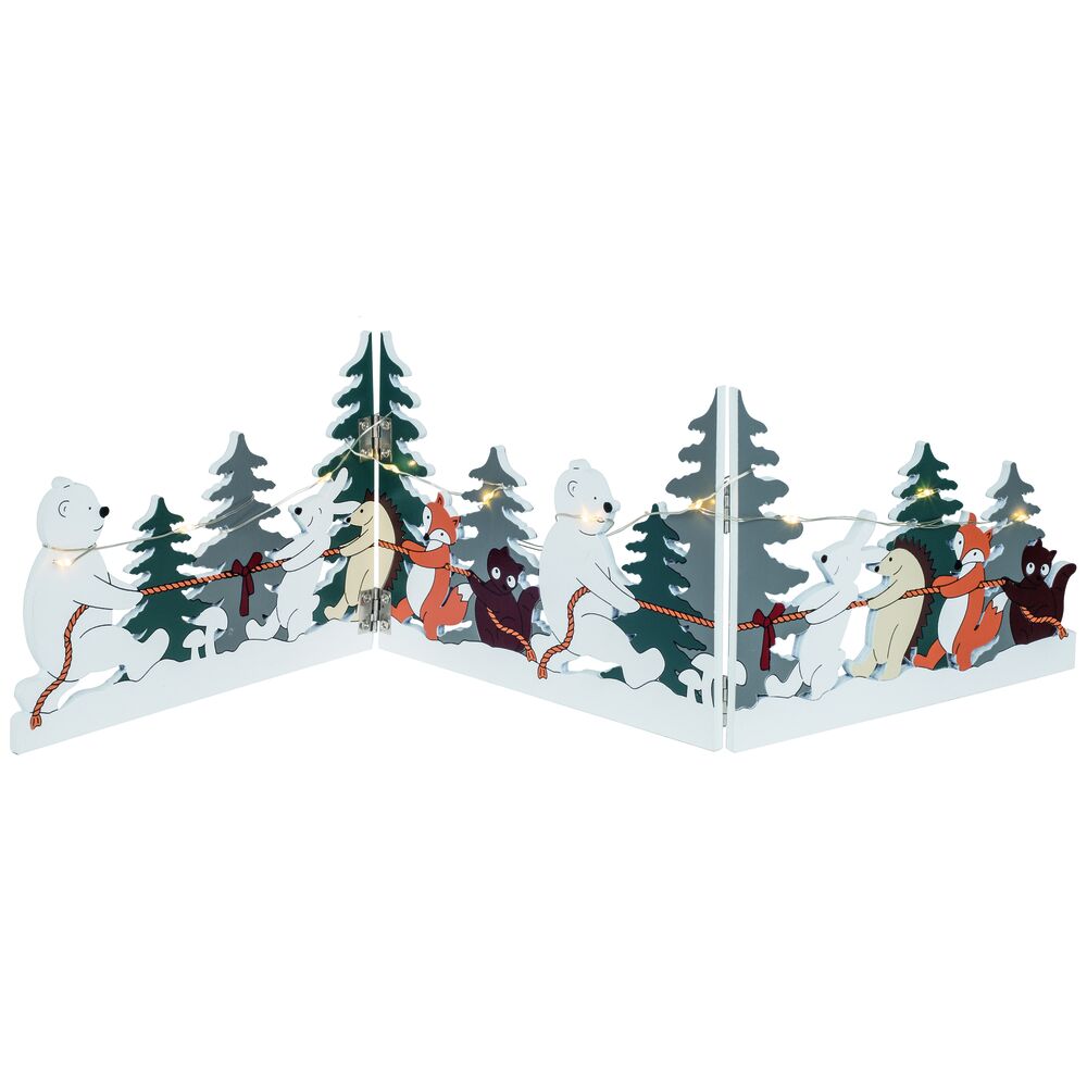 LED-Weihnachtsleuchter, FOREST FRIENDS, 10 warmweie LEDs