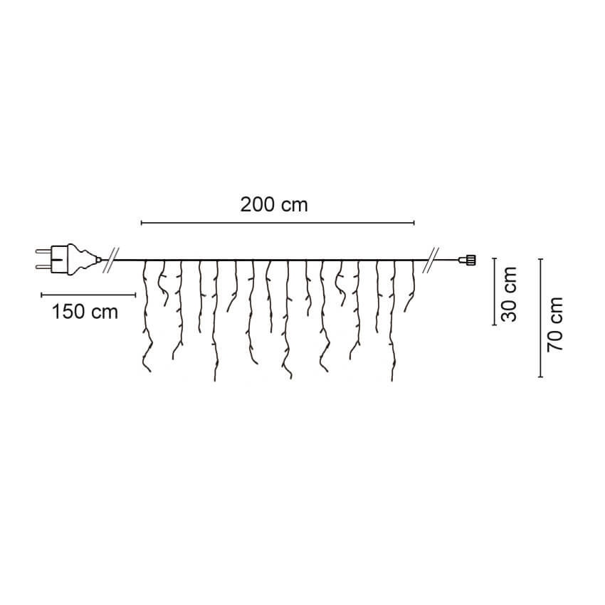 Minilichter-Vorhang, 100 Glhlampen Bild 4