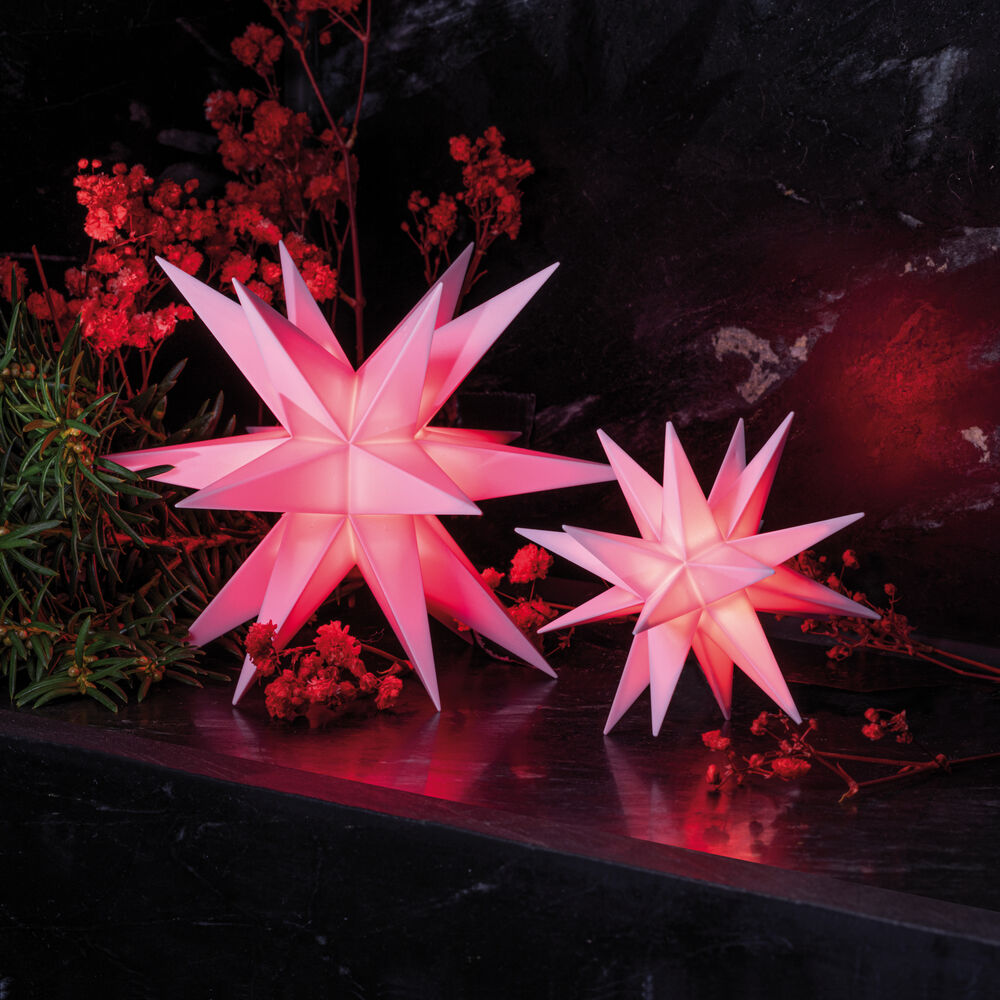 Weihnachtsstern, 1 warmwei�e LED, mit Batteriebox, � 120 Bild 3