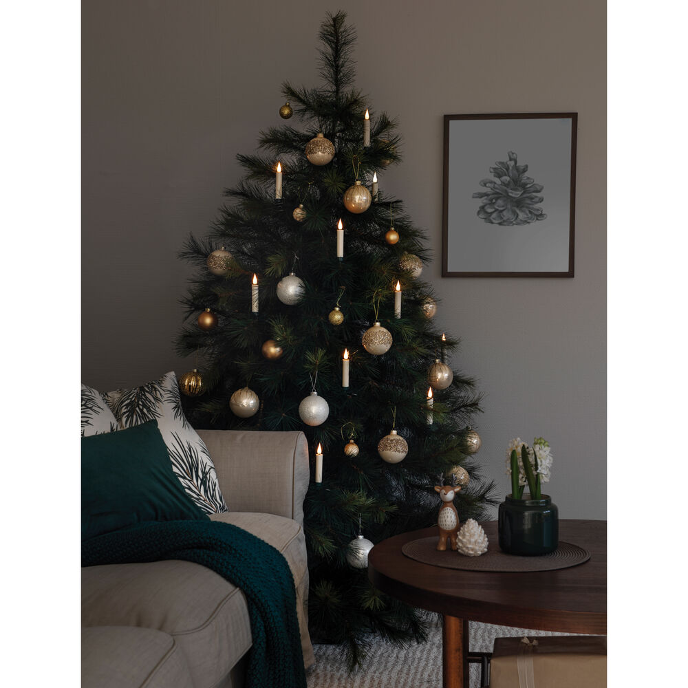 LED-Weihnachtsbaumkette, elfenbein, LEDs warmwei Bild 4