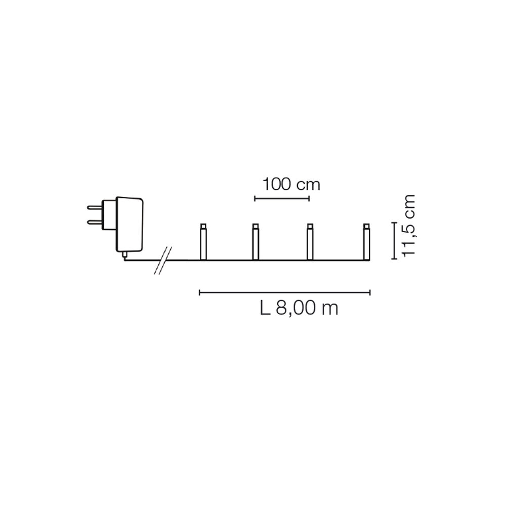 LED-Dekolichterkette, 9 Sterne, 9 warmweie LEDs,  115  Bild 4