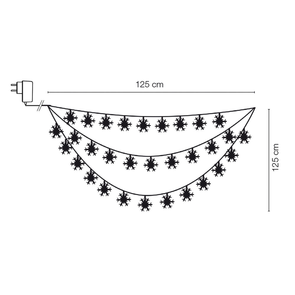 LED-Vorhang, 44 warmweie LEDs Bild 5