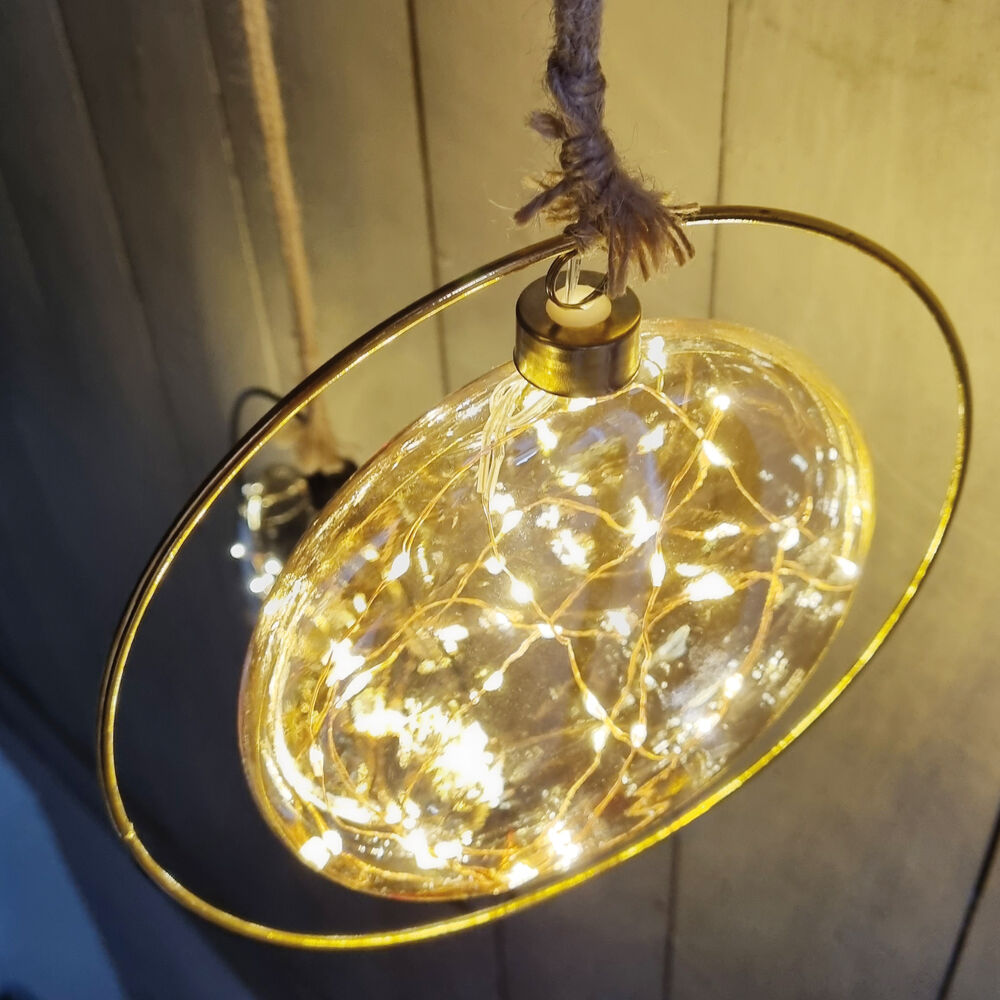 Glaskugel, 40 warmweie LEDs Bild 4