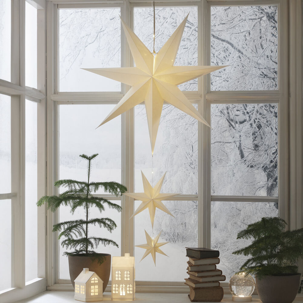 Weihnachtssternkette, CASSIE, 60 warmweie LED