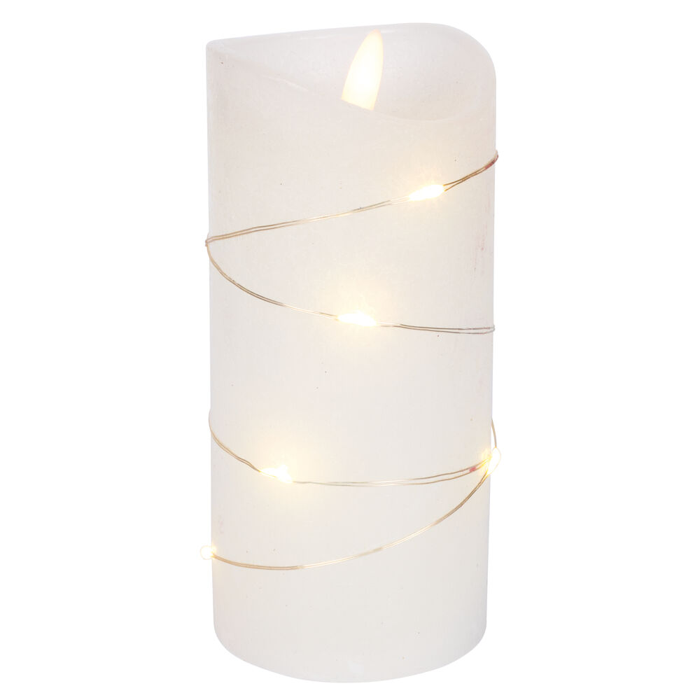 LED-Echtwachskerze, 10 warmweie LEDs, H 150,  70
