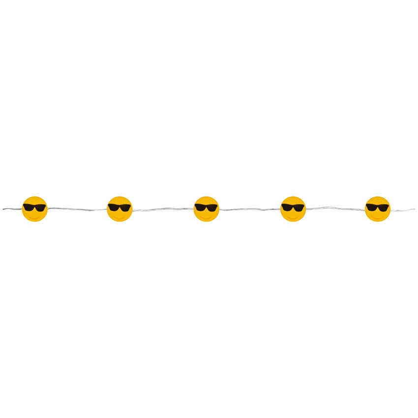 LED-Draht-Minilichterkette, HAPPY, Sonnenbrillen-Emoji Bild 2