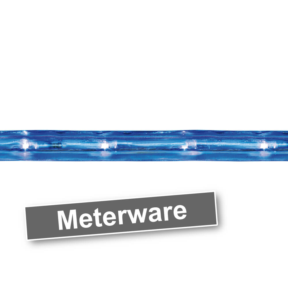 LED-Lichtschlauch 230V,  30 LEDs/3,3W pro Meter, Meterware, blau