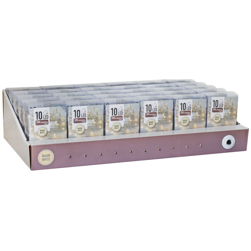 LED-Minilichterkette, je 10 warmweie LEDs, Display mit 30 Stck Bild 2