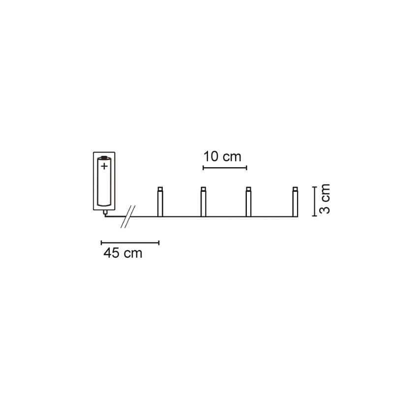 LED-Minilichterkette, je 10 warmweie LEDs, Display mit 30 Stck Bild 4