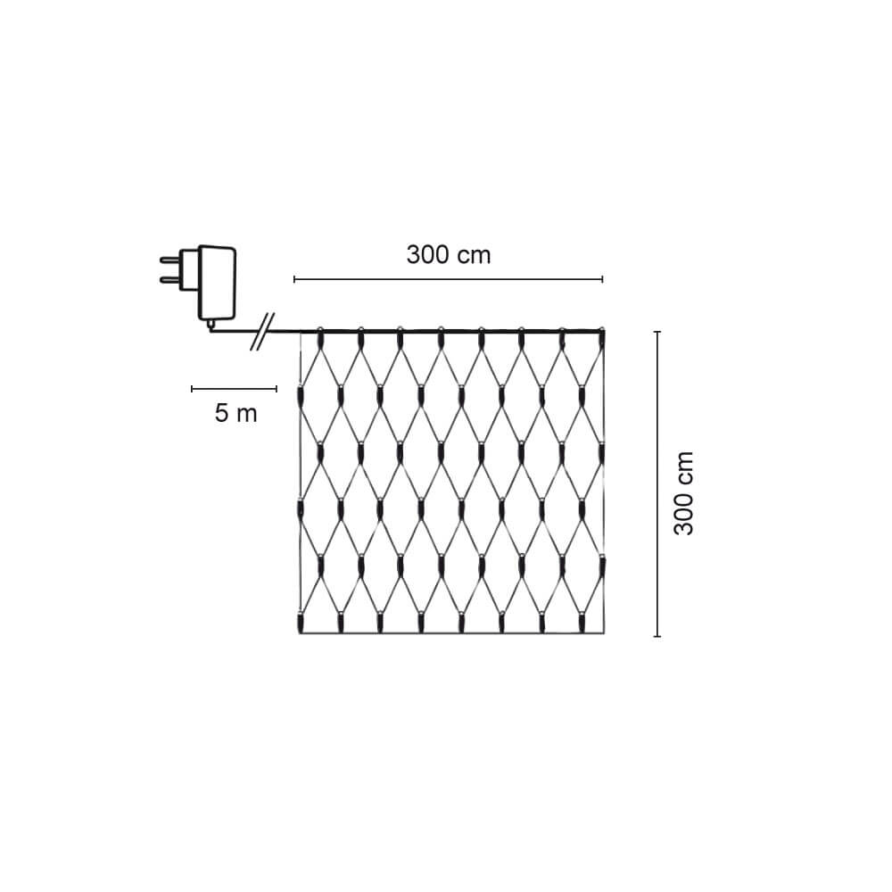 LED-Lichternetz fr Pavillions, 200 warmweie LEDs Bild 4