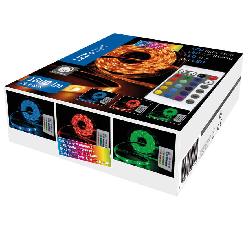 RGB-LED-Flexstreifen-Set, L 5 m, 150 RGB-LEDs, 60 lm/m, 24W Bild 5