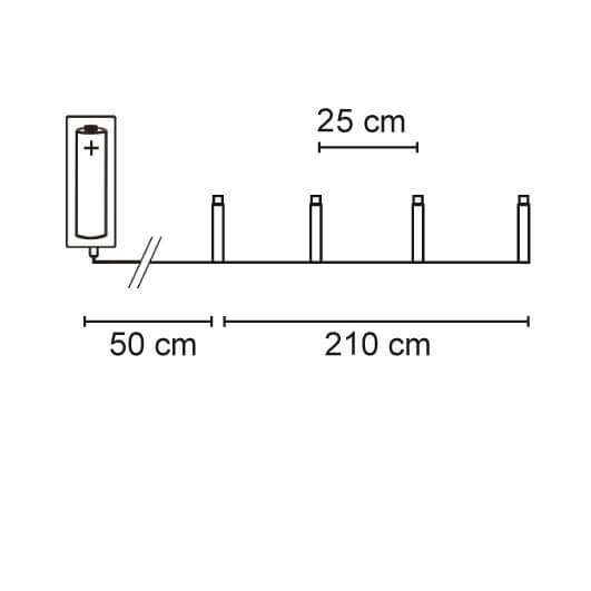 LED-Minilichterkette,  10 warmweie LEDs Bild 3