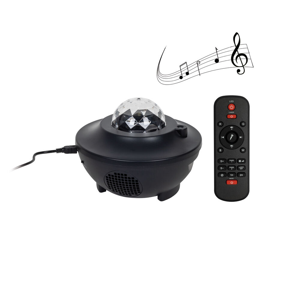 Party-LED-Projektor, GALAXY, LED/1,8W/3W, RGB, mit Bluetooth Lautsprecher