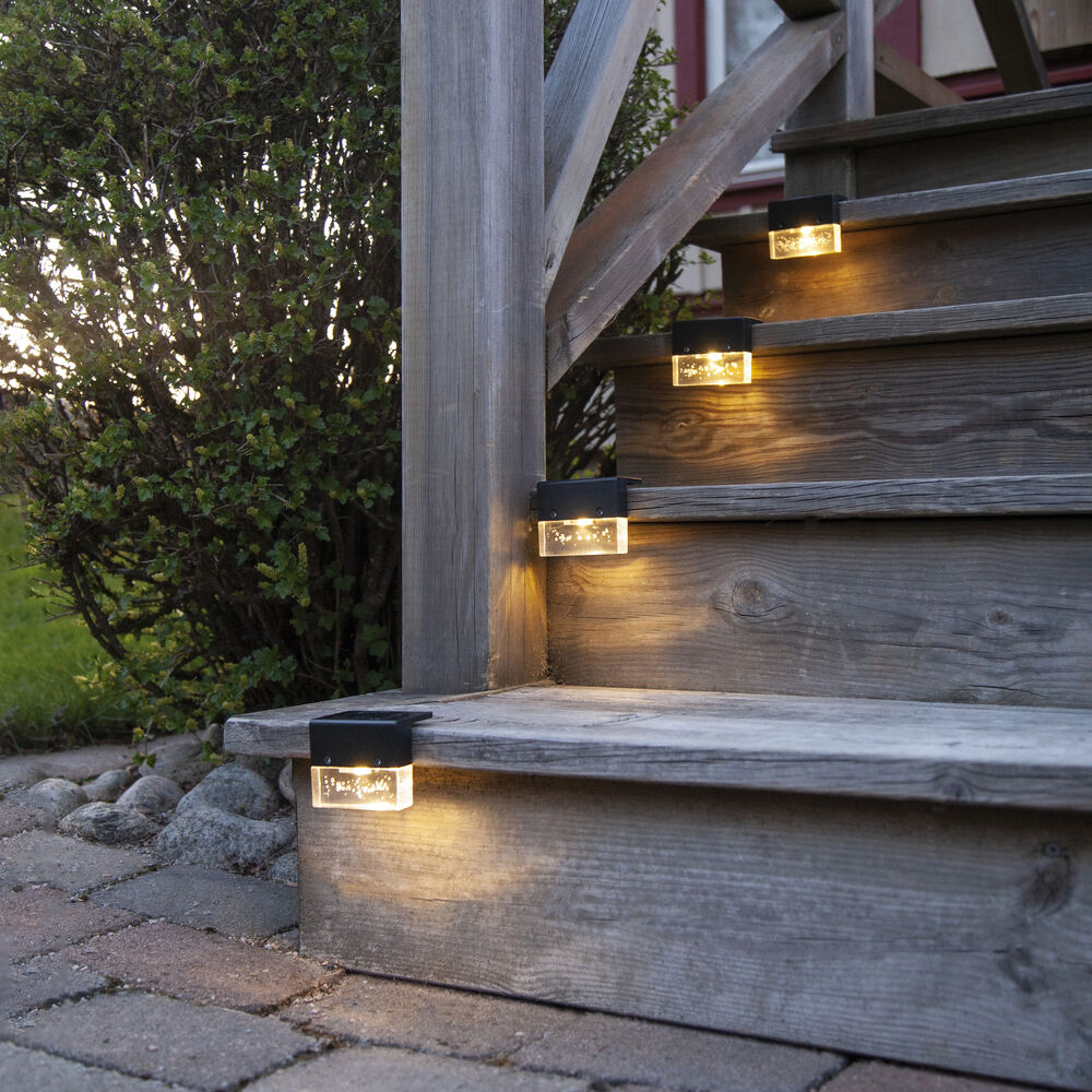 Solarleuchten, BUBBLE FENCE, je 2 warmweie LEDs, 4er-Set Bild 3