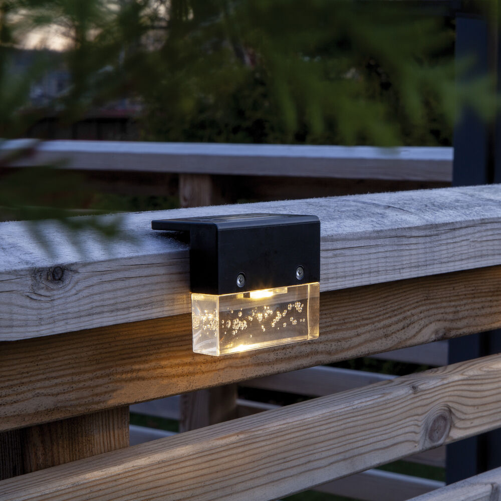 Solarleuchten, BUBBLE FENCE, je 2 warmweie LEDs, 4er-Set Bild 4