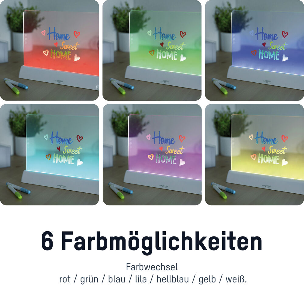 Mal- und Zeichentafel, LED/2W, mit Stiften Bild 5