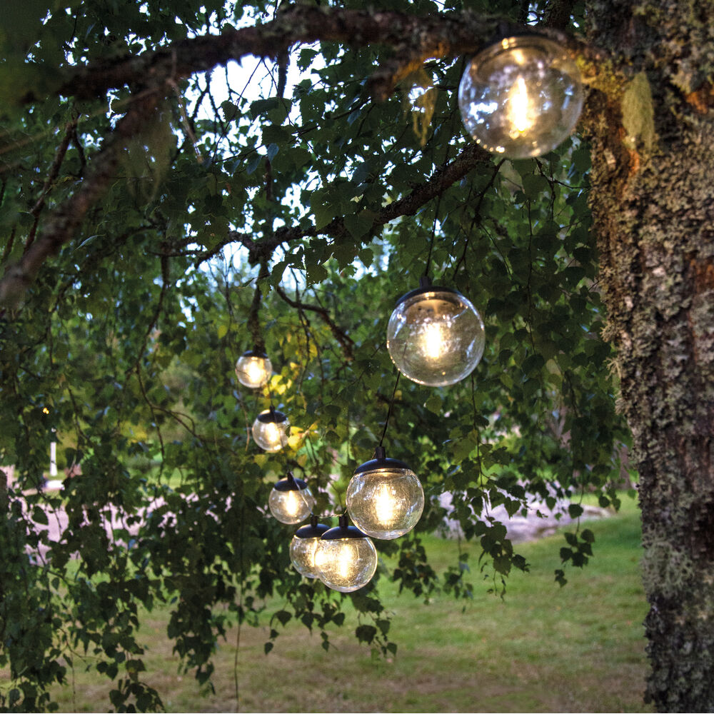 Solar-Au�enlichterkette, GLOBE, warmwei�e LED